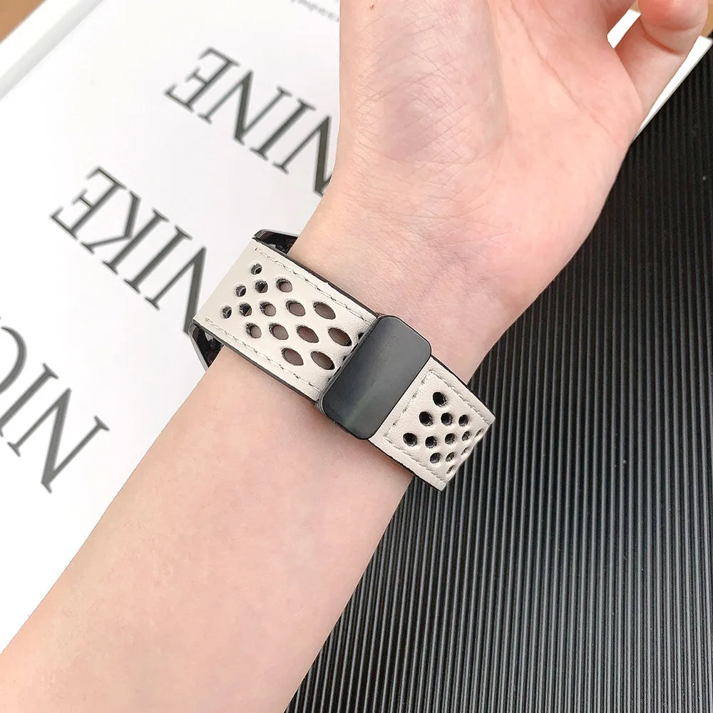 Breathable Strap For Galaxy Watch 7 6 5 40/44mm Band For MoonSwatch Garmin Vivoactive5 Amazfit Active2 Magnetic Bracelet 20/22mm