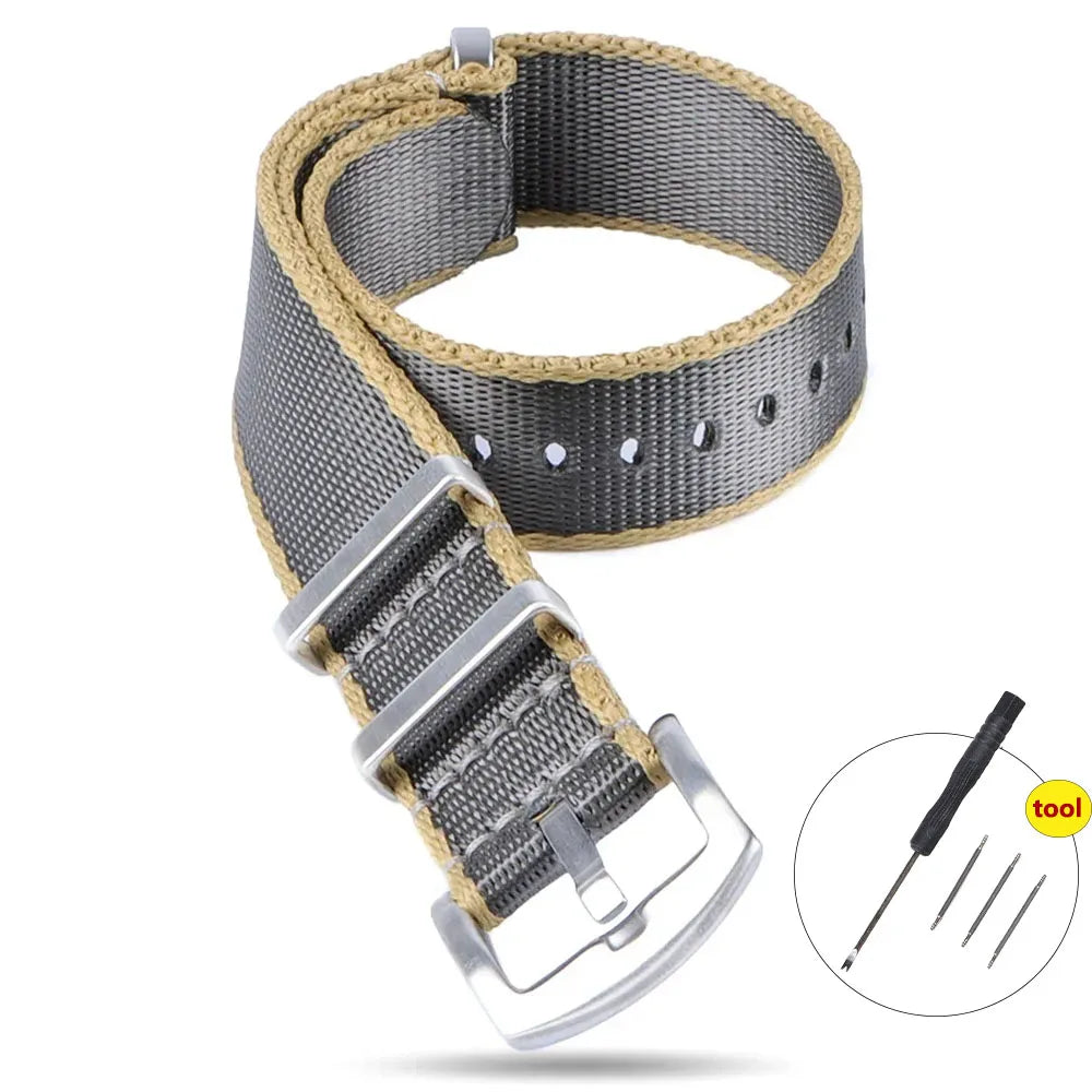 High Density Nylon Strap for Omega Seamaster 007 20mm 22mm Soft Nylon Bracelet for Seiko Military Watchband for Samsung Galaxy