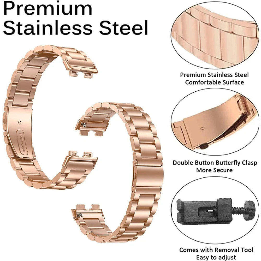 Stainless Steel Bracelet For Huawei Band 10 9 Watchband Metal Wristband For Huawei Band 8 Business Strap Replaceable Accessories