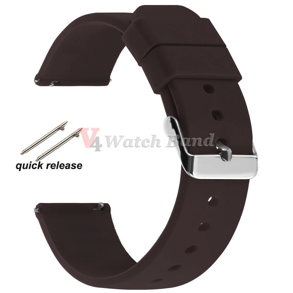 Silicone Watch Band Rubber Wrist Straps 18mm 20mm 22mm 24mm Watch Strap for Galaxy Replace Bands for Oris for Seiko for Citizen