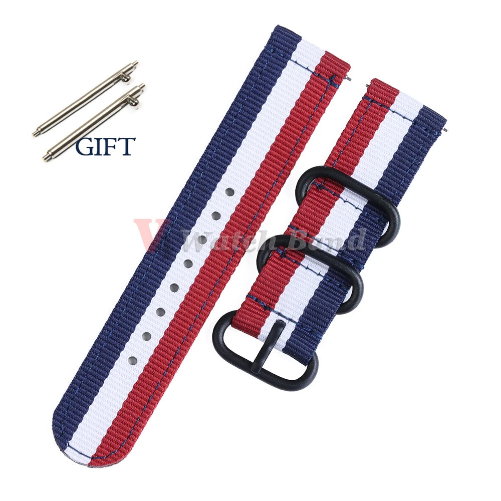 18/20/22/24mm Straps for Tudor Durable Nylon for Omega Canvas Fabric Band for Seiko Men Military Sport Quick Release Bracelet