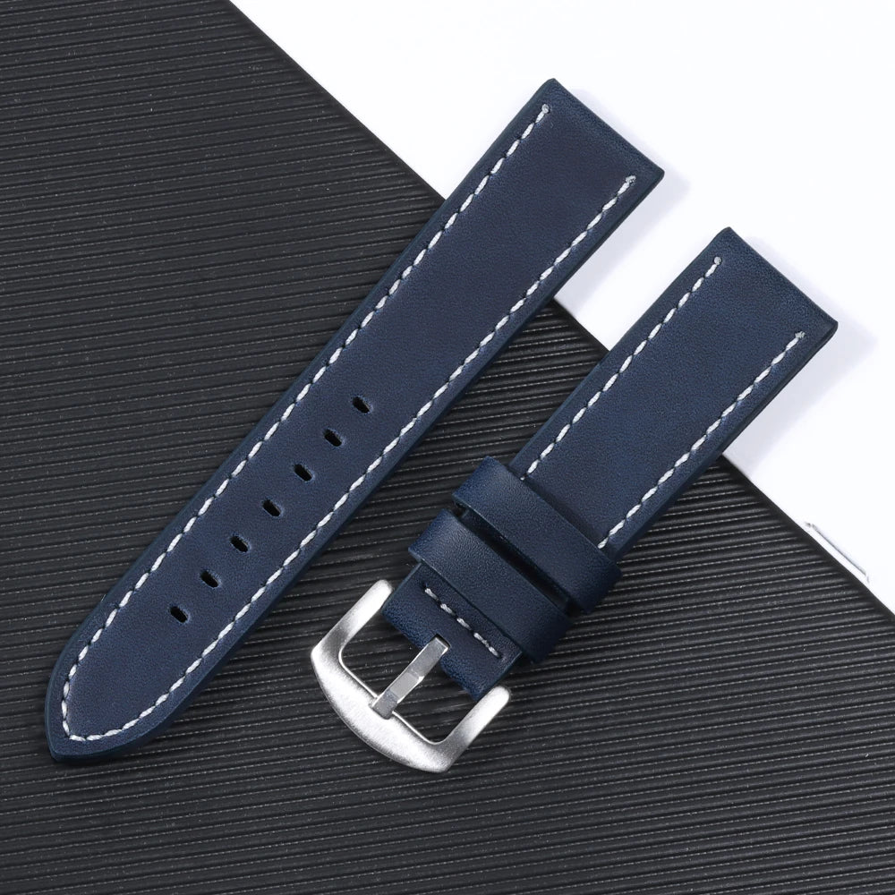 Genuine Leather Watchband for Rolex Wrist for Omega 18mm 20mm 22mm 24mm Universal Fashion Vintage Watch Band Strap
