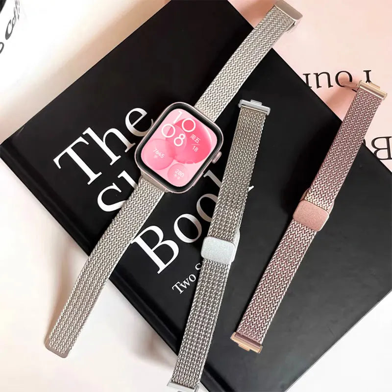 Magnetic Metal Strap For Huawei Fit 4 3 Bracelet Stainless Steel Business Slim Correa For Huawei Watch Fit 4pro Band Accessories