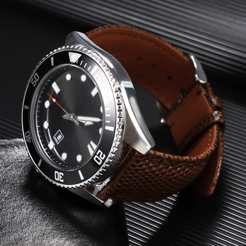 Cowhide Watch Strap Men Bracelets 14mm 15mm 16mm 18mm 19mm 20mm 21mm 22mm Lizard Pattern Leather Watch Band For Seiko For Omega