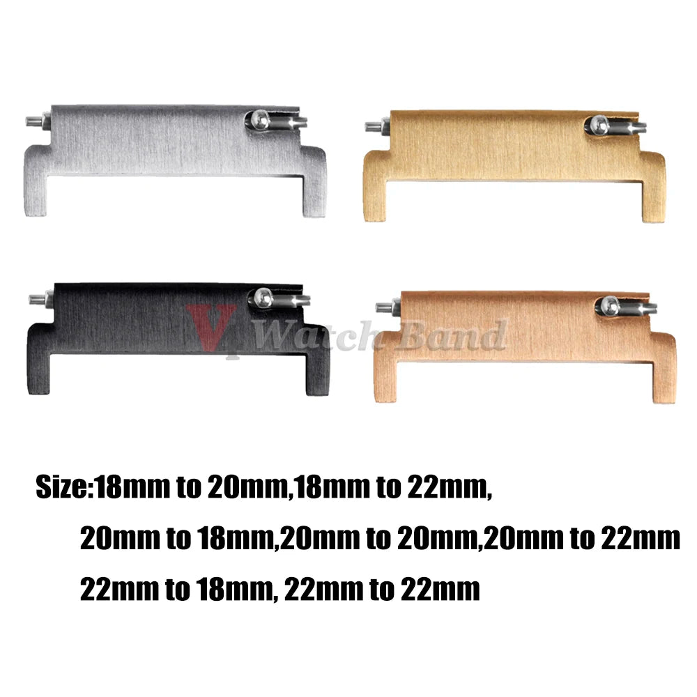 1 Pair Watch Strap Adapter 18mm To 20mm 22mm,20mm To 18/20/22mm,22mm To 22mm Quick Release Pins Connectors Watchband Accessories