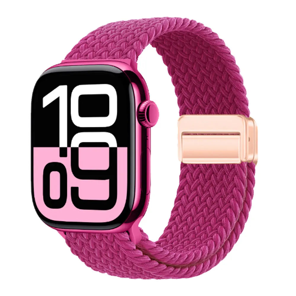 Magnetic Strap For Apple Watch Ultra 3 49mm Series 11 10 46mm 42mm Nylon Loop Band For Iwatch SE3 40mm 44mm 45mm 38/41mm Correa