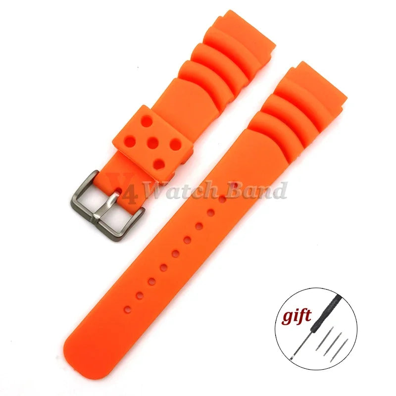 20mm 22mm Watchband Sport Bracelet for Seiko 5 skx007 skx013 Abalone Canned Prospex Resin Replacement Silicone Wristband