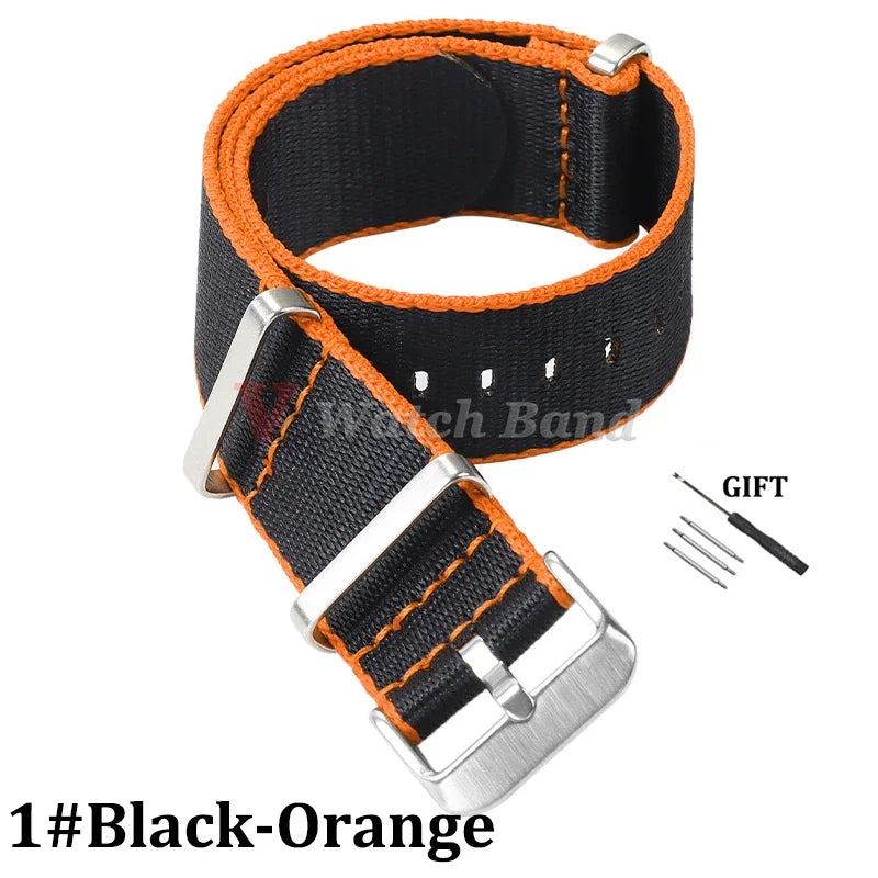 Nylon Strap for Omega Seamaster 007 20mm 22mm Soft Nylon Bracelet for Seiko Wristband Military Watchband for Samsung Watch 3/4/5