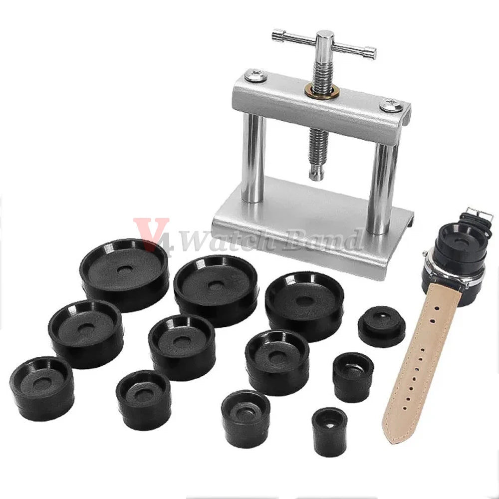 12pcs/18pcs/set Professional Watch Press Set Watch Back Case Closing Tool & Fitting Dies Watch Repairing Tool 18pcs Die Kit