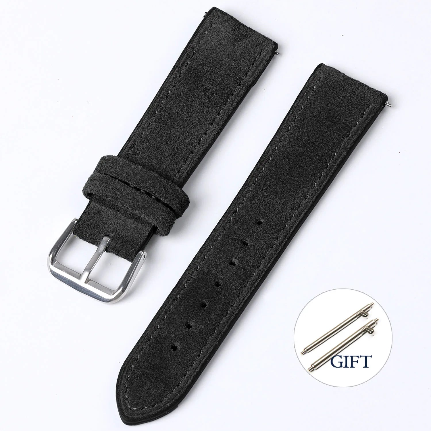 Vintage Suede Strap for Seiko Cowhide Leather Watch Band for Omega for Rolex  Stitching Bracelet Sport Quick Release Replacement