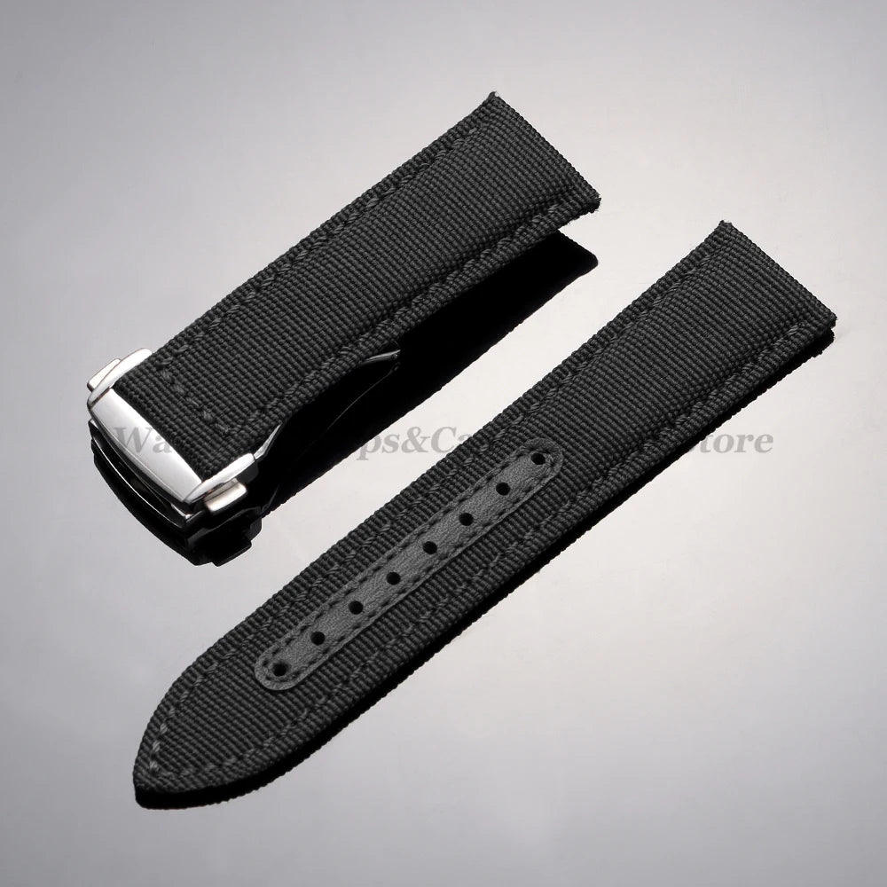 20mm 22mm Nylon Canvas Watch Band For Omega Seamaster 300 Watch Strap Folding Buckle Men Women Sport Waterproof Leather Bracelet
