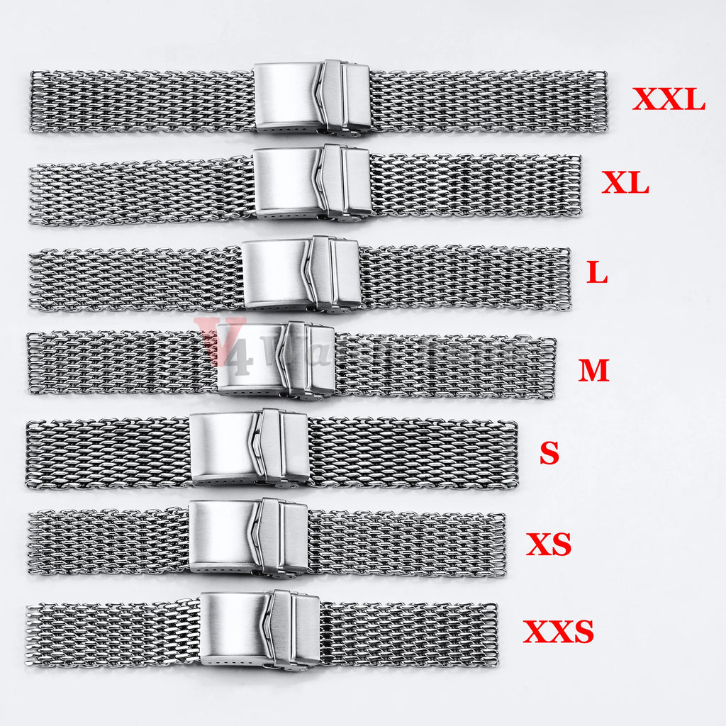 Luxury Milanese Loop 4.5mm Shark Mesh Strap for Casio MDV106 Watch Band for Seiko SKX007 Solid Buckle Watchband men Accessories