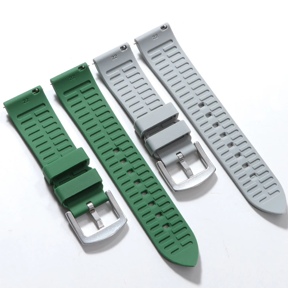 Classic Tropical  FKM Rubber Watch Strap for Seiko 20mm 22mm Watchband for Oris Wristbelt for Fossil Replaement Bracelet Belt