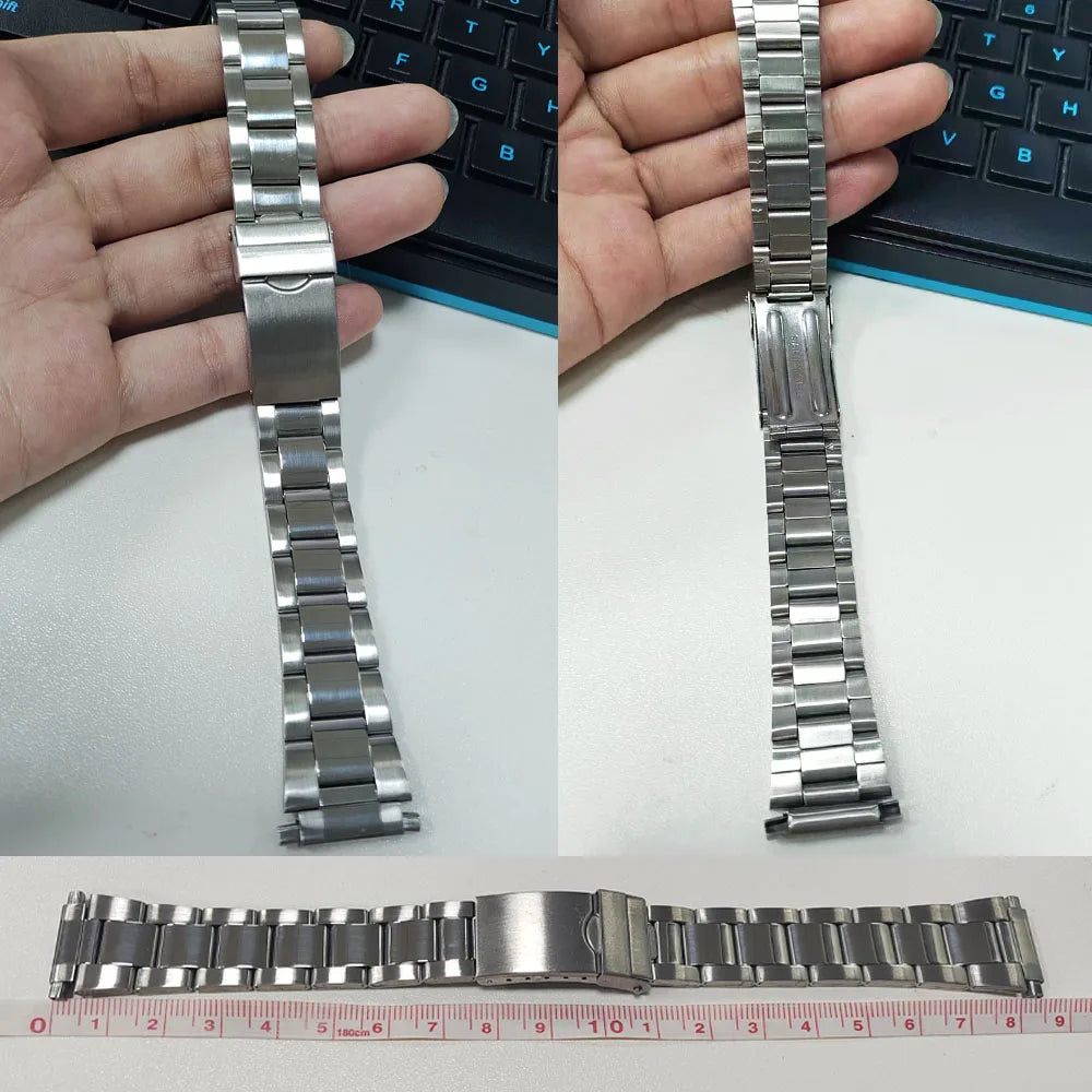 16-22mm Stainless Steel Strap for Seiko for Universal Smart Watch Band Women Men Watchbands Fashion Adjustable New Bracelet