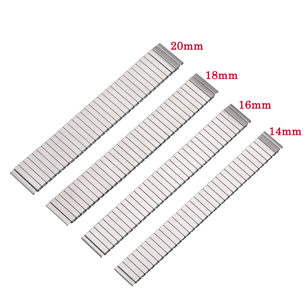 Metal Stainless Steel Elastic Stretch Watchband Expansion Strap for Huawei Watch GT2/3 Bracelet Accessories 14 16 18 20mm 22mm