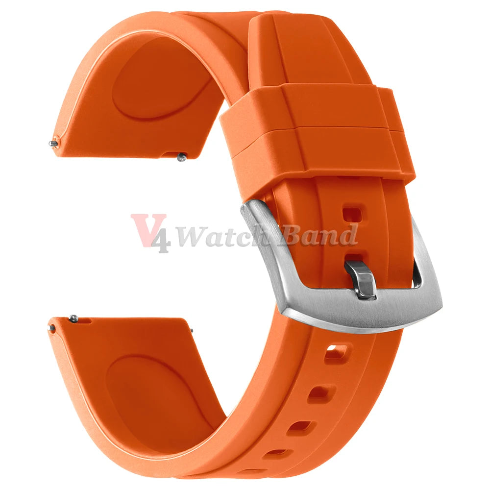 Watch Strap 20mm 22mm Universal Watch Band for Rolex for Omega Silicone Rubber Link Wrist Bracelet for Casio Soft for Smartwatch