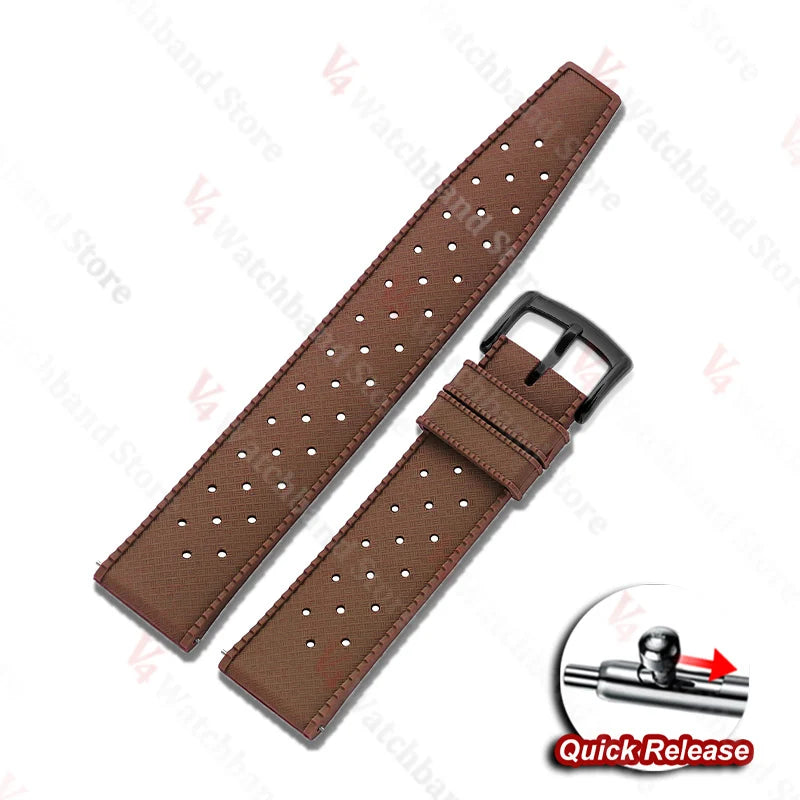 For Fossil for Seiko Bands 18/20/22mm Premium Grade Tropical Rubber Watch Strap for Oris for Omega for S-eiko SKX007 Watch Bands