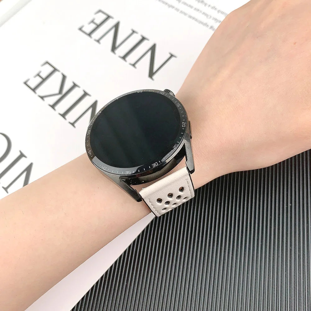 Breathable Strap For Galaxy Watch 7 6 5 40/44mm Band For MoonSwatch Garmin Vivoactive5 Amazfit Active2 Magnetic Bracelet 20/22mm