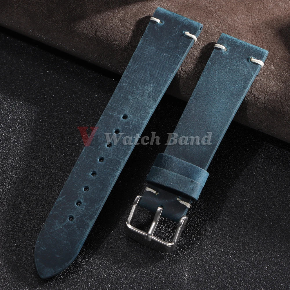 18mm 20mm 21mm 22mm 24mm Vintage Retro Strap for Huawei Gt2 Gt3 Watch Band for Samsung Galaxy Universal Bracelet Accessories