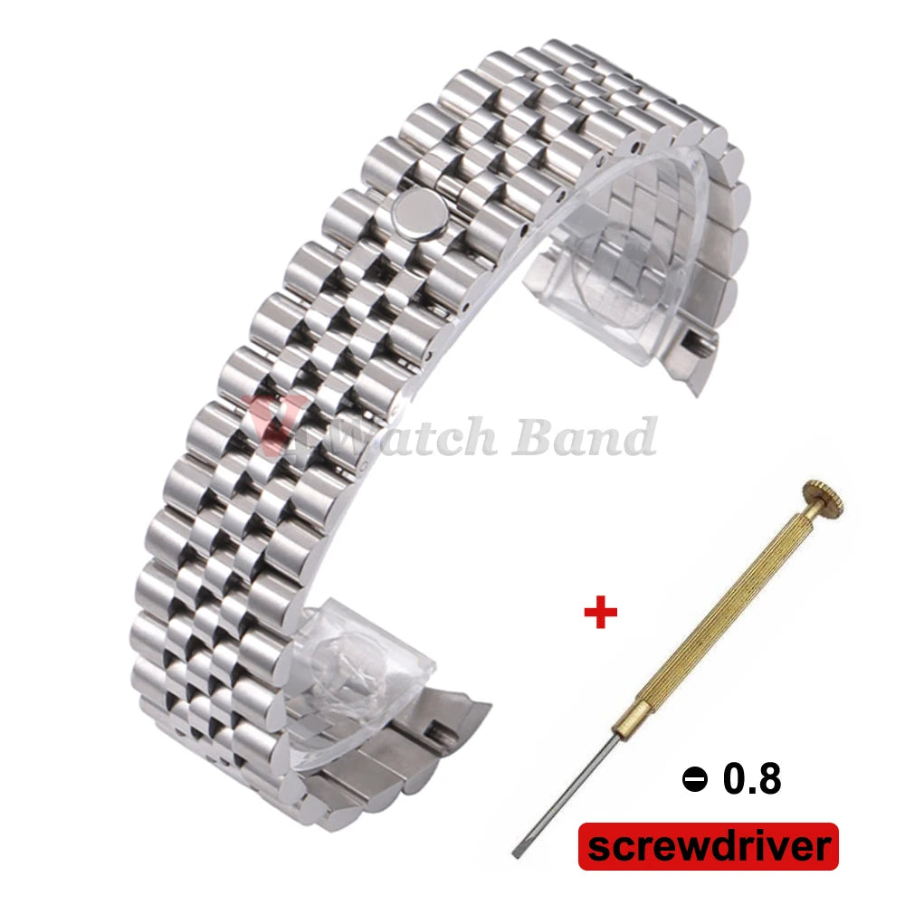 Watchband for Rolex Sub GMT Yacht Daytona 13mm 17mm 20mm 21mm Strap for Jubilee Luxury Watch Chain Parts Replacement Accessories