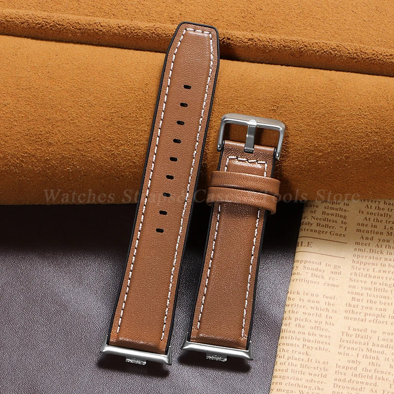 Leather Watch Bracelet for Redmi Watch 4 Wrist Strap for Xiaomi Mi band 8 pro Watchband for Smart Watch Sports Strap Accessoeies