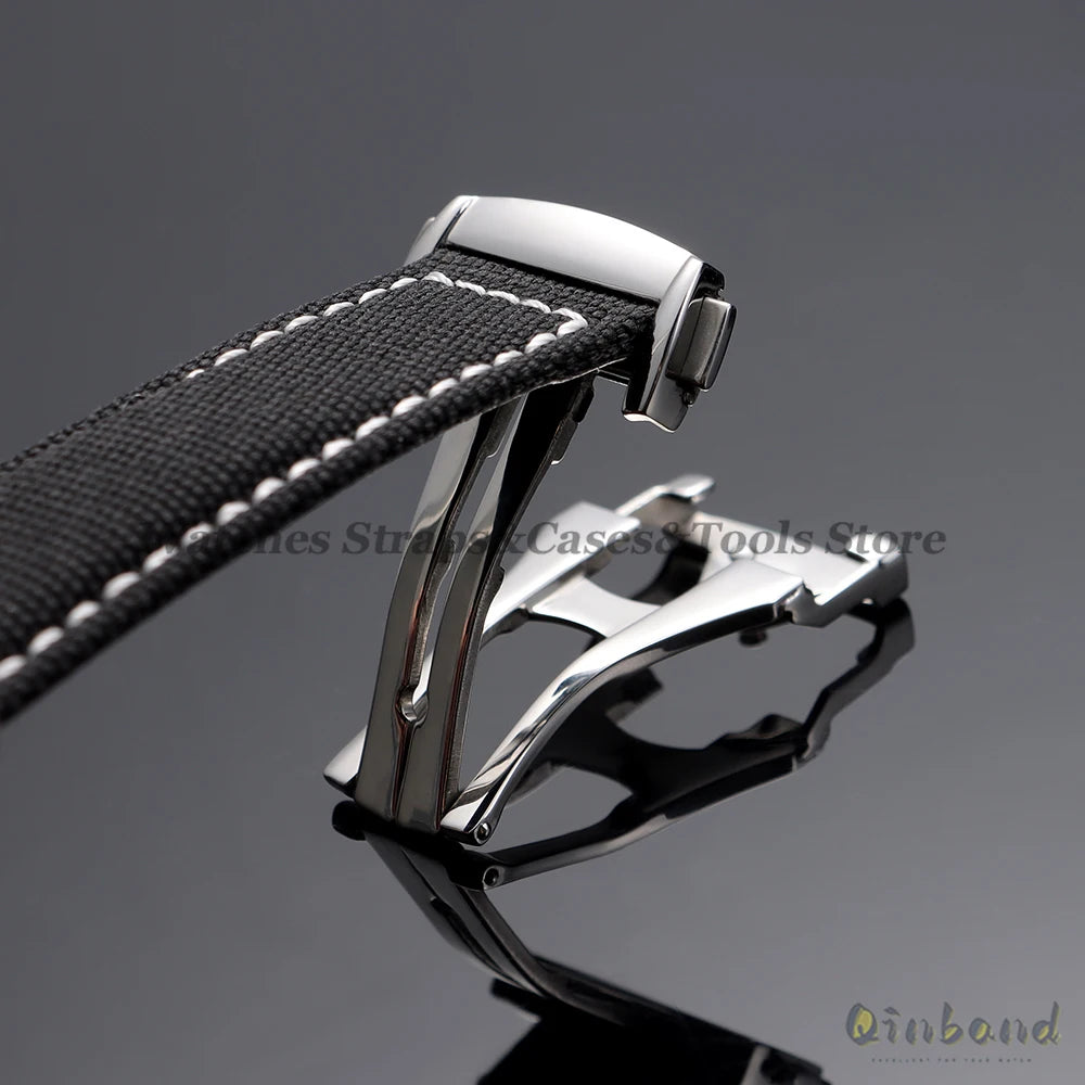 20mm 22mm Nylon Canvas Watch Band For Omega Seamaster 300 Watch Strap Folding Buckle Men Women Sport Waterproof Leather Bracelet