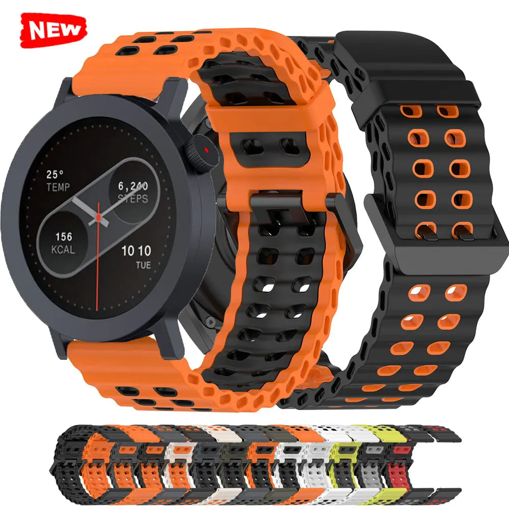 22mm Ocean Band For CMF Watch Pro By Nothing CMF Smartwatch Accessories Strap For OnePlus Watch 2 3 OPPO Watch X Huawei Watch 5