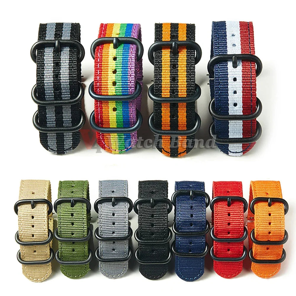 18/20/22/24mm Straps for Tudor Durable Nylon for Omega Canvas Fabric Band for Seiko Men Military Sport Quick Release Bracelet