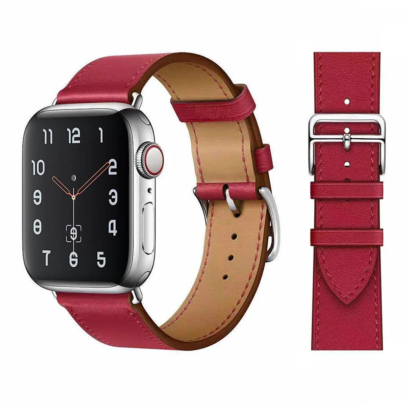 Vintage Leather Strap For Apple watch band 44mm 49mm 45mm 42mm 46mm 40mm correa bracelet iWatch series 7 8 6 SE ultra Watchband
