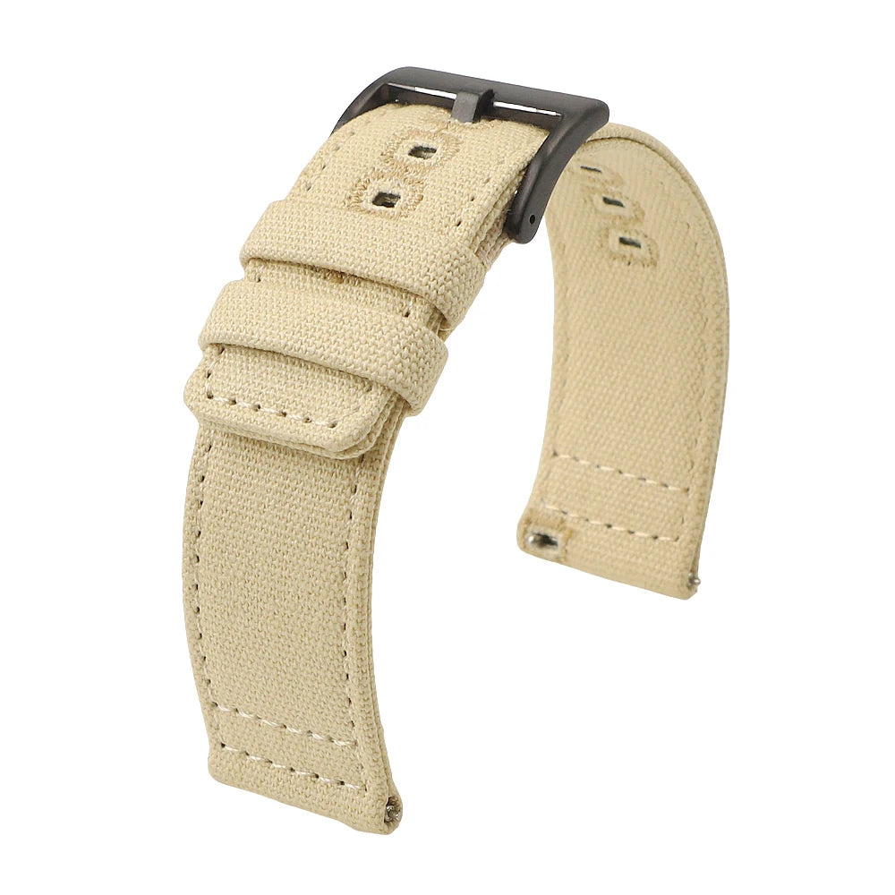 18mm 19mm 20mm 22mm Genuine Nylon Watch Band Quick Release Strap Vintage Weave Bracelet for Men Women Replacement Wristband