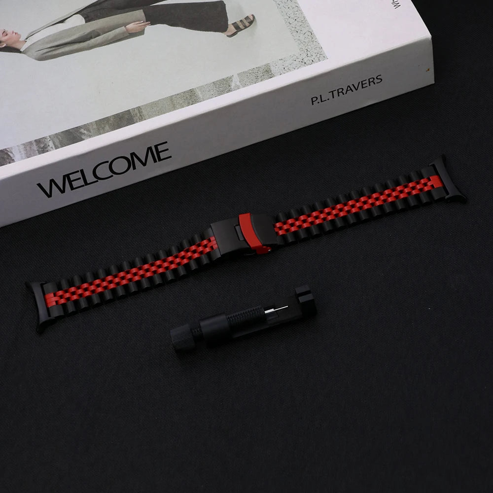 Stainless Steel Correa For Samsung Watch 8 40 44mm Galaxy 8Classic LTE Strap Metal Band For Galaxy Watch Ultra 1 2 47mm Bracelet