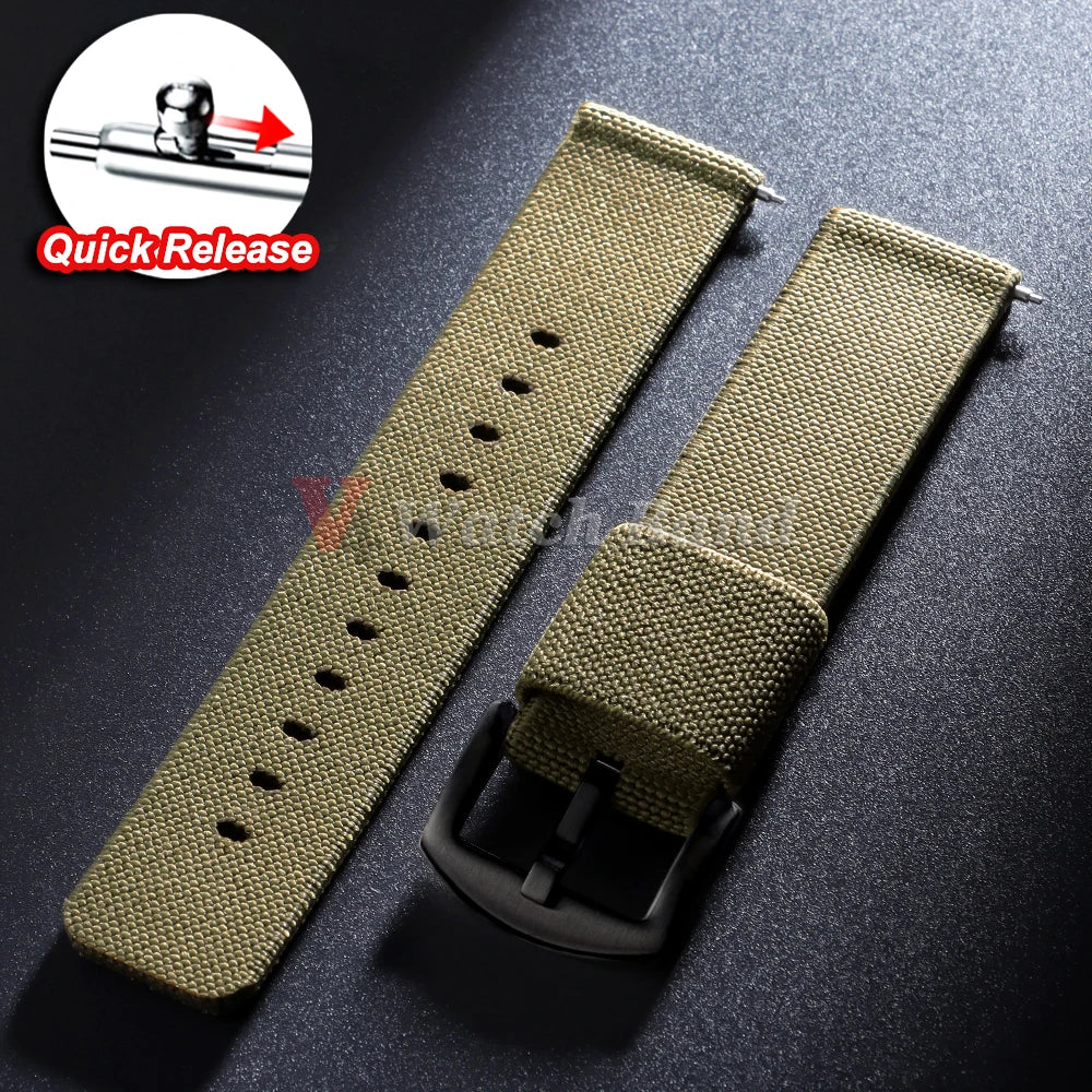 Elastic Strap Nylon Watch Band 20mm 22mm for Omega Army Woven for Seiko Wristband Quick Release Military Men's Sport Watch Band