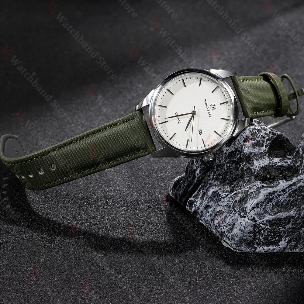 18mm 20mm 22mm Nylon Quick Release Waterproof Watch Bands Sailcloth Straps for Omega for Blancpain for Seiko Divers Men Women