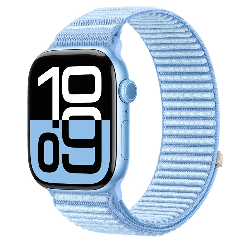 Sport Band For Apple Watch 11 10 42mm 46mm Ultra 3 49mm Nylon Loop Strap For Iwatch SE 3 40 44mm 9 2 8 7 38/41mm 45mm Watchand