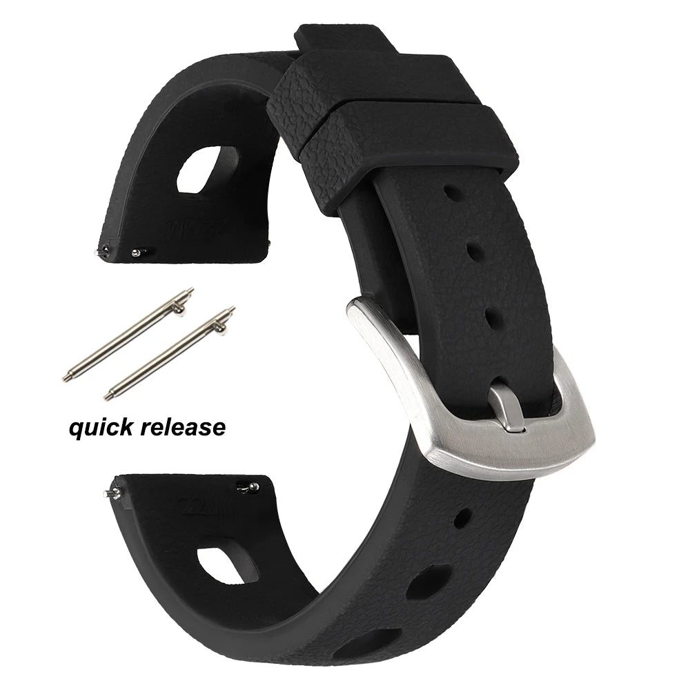 Tropical Rubber Strap for Oris for Seiko for Citizen Quick Release Watch Band 20mm 22mm New Tropical Strap Smart Watch Strap