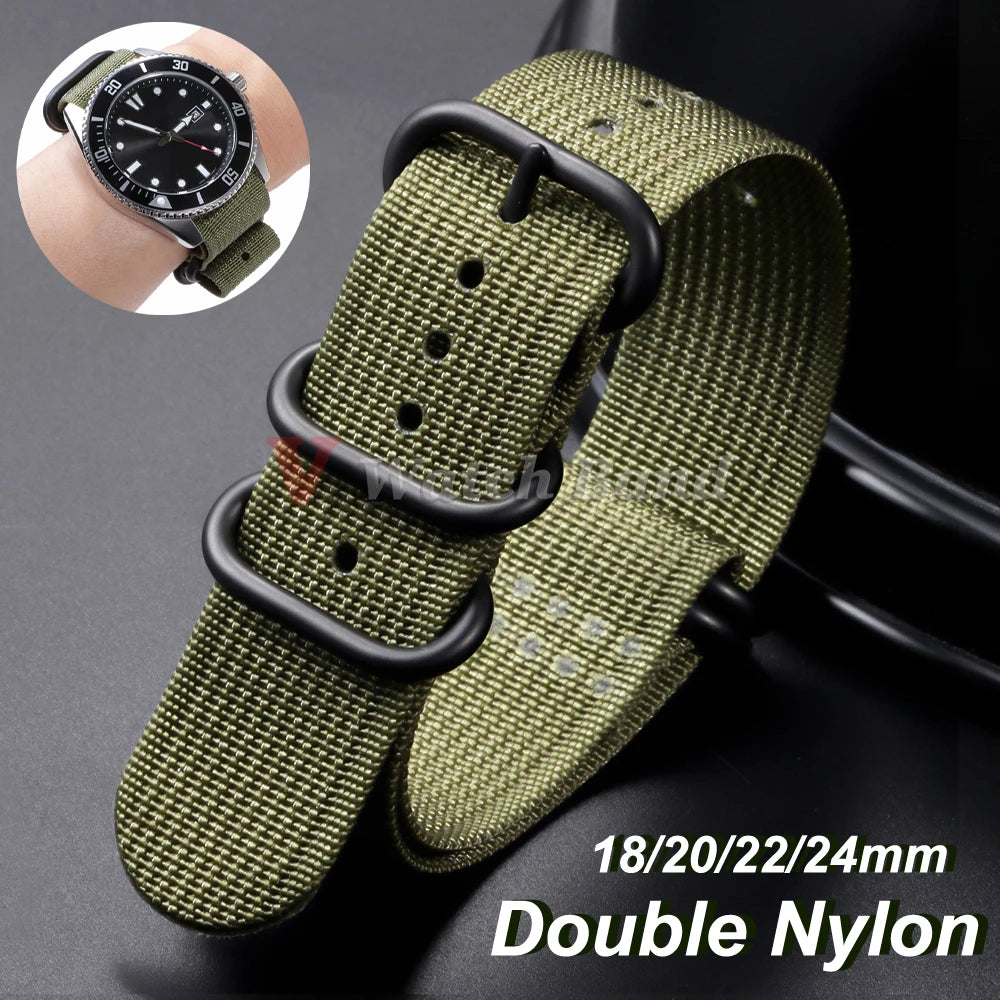 High Quality Durable Nylon Watch Band for Omega Strap for Seiko Military Casual Bands Replace Army Sport Bracelet 20mm 22mm 18mm