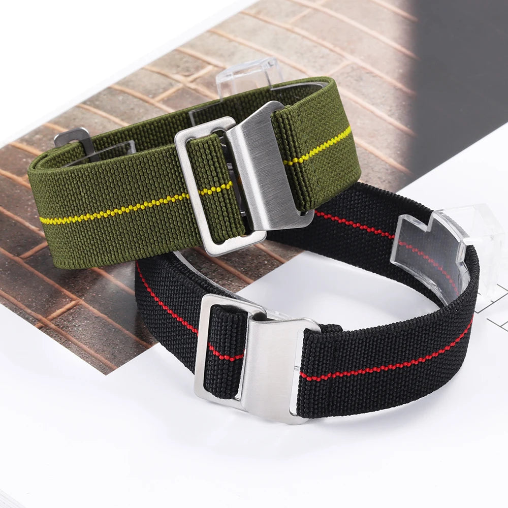 Elastic Nylon Band for Seiko for Rolex for Water Ghost for Tudor for Omega Watchband Sport Bracelet  20mm 22mm Parachute Strap