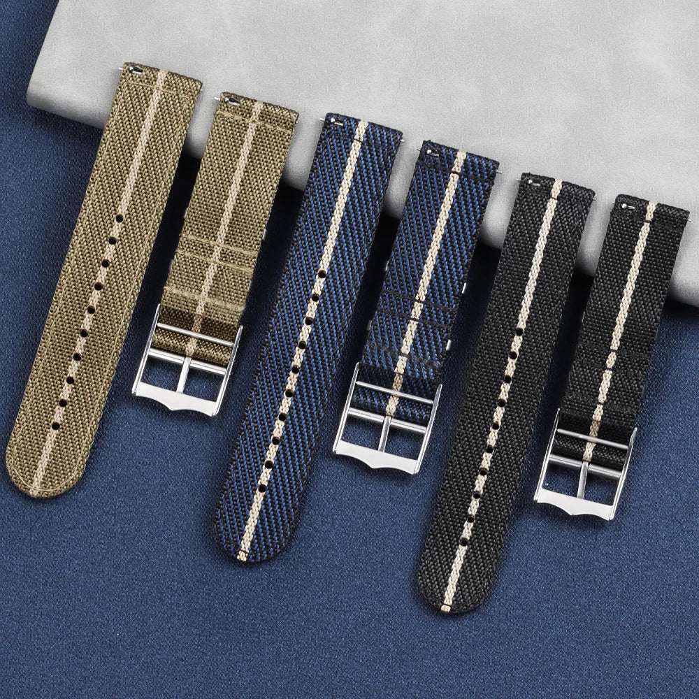 Nylon Military Strap for Tudor Men Women Woven Canvas Fabric Watch Band for Omega for Swatch 20mm 22mm Quick Release Bracelet