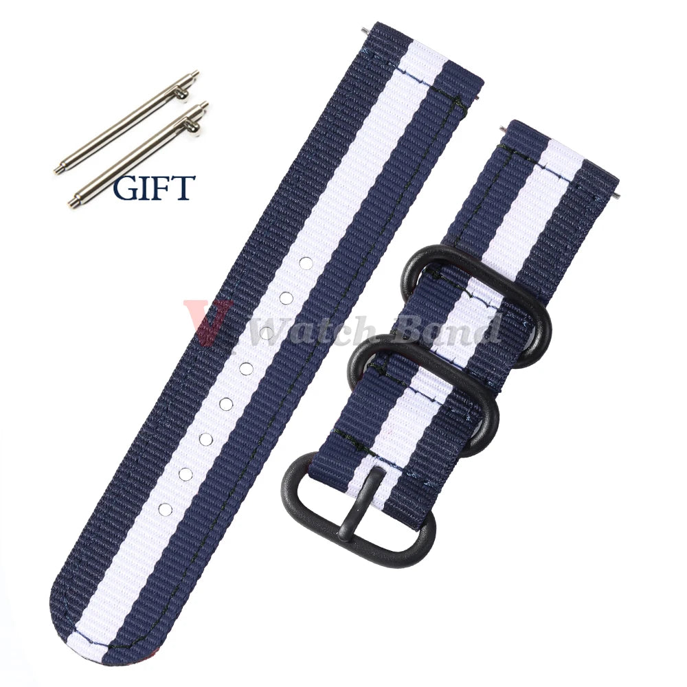 18/20/22/24mm Straps for Tudor Durable Nylon for Omega Canvas Fabric Band for Seiko Men Military Sport Quick Release Bracelet