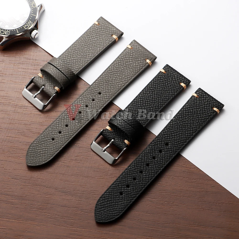 Cowhide Leather Watch Strap 18mm 19mm 20mm 22mm for Samsung Galaxy Watch 8/7/6/5/4 Vintage Brown Watchband for Rolex Bracelets