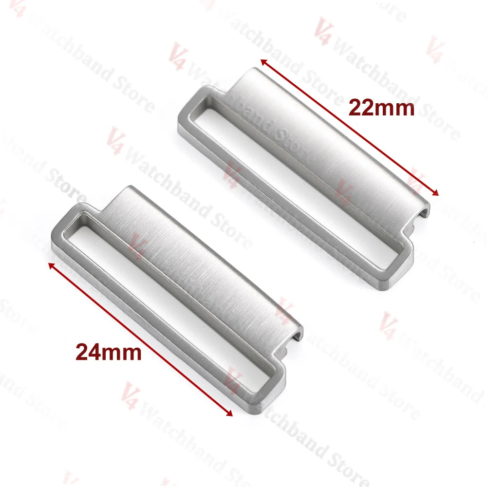 1Pair Watch Connector 20mm to 22mm,22mm to 24mm Quick Release Stainless Steel Milanese Nylon Watch Strap Metal Adapter Accessory