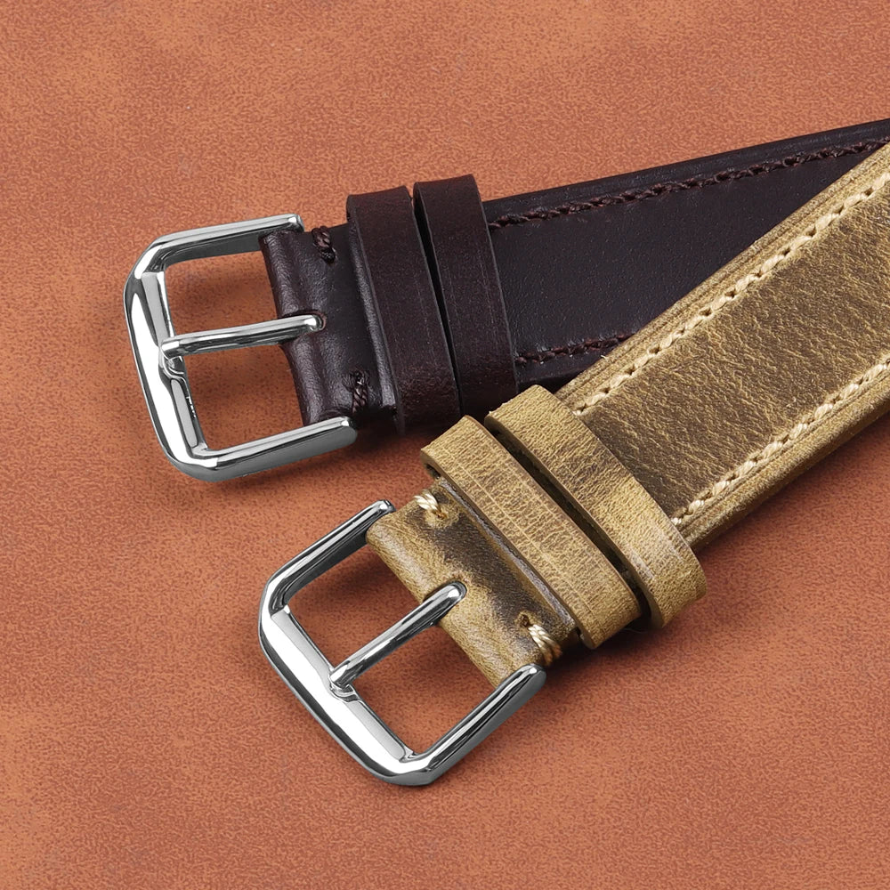 Genuine Cowhide Strap for Casio for Seiko for Omega  High Quality Crazy Horse Cowhide Watch Band for Rolex 18 22 22mm