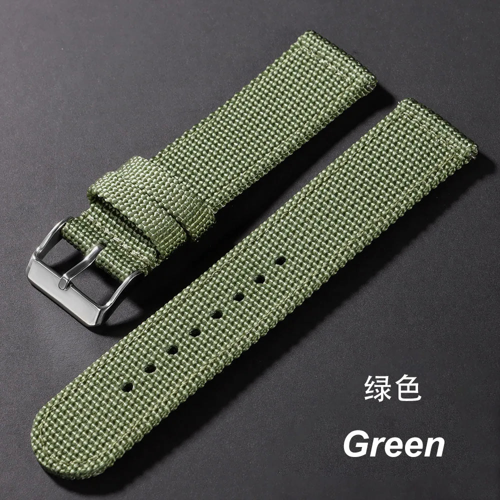 18/20/22/24mm Nylon Watch Band for Seiko Army Military Canvas Woven Nylon Strap Quick Release Wristband Men's Sport Watch Bands