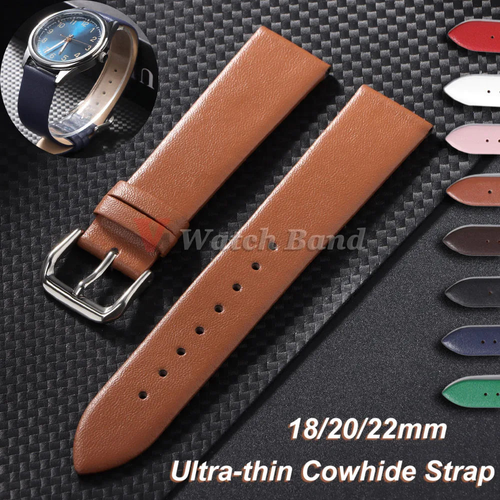 18mm 20mm 22mm Vintage Oil Wax Cowhide Watchband for Smart Watch Band Wristband for Omega Strap for Seiko Bracelet Replacement