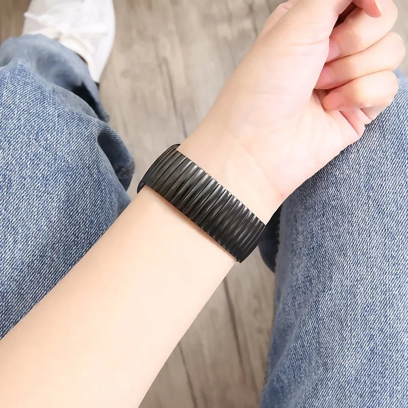 12/14/16/18/20/22mm Metal Expansion Bracelet for Xiaomi for Huawei for Samsung Galaxy Watch Band Stainless Steel Elastic Straps