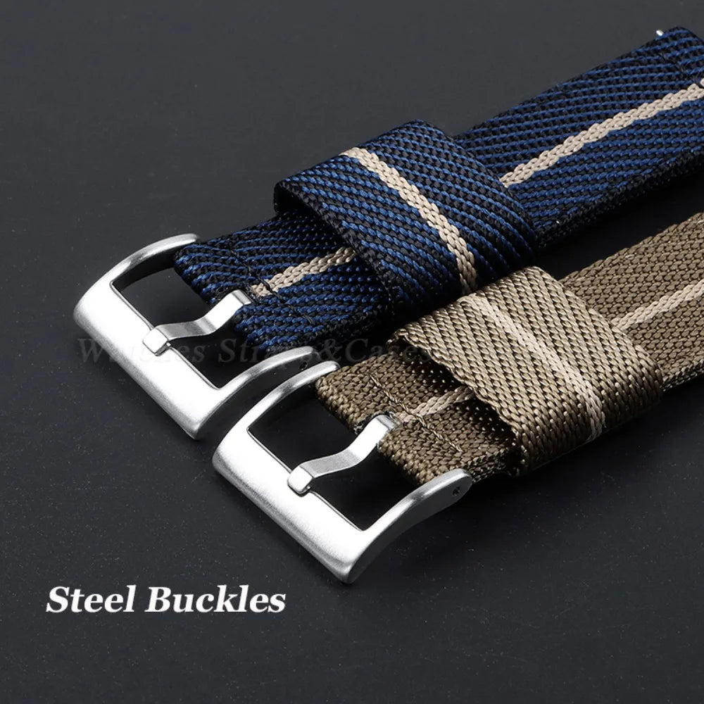 20mm 22mm Nylon Watch Strap Thicken Watchband Fabric for Military Wristband for Tudor for Seiko Canvas Replacement Watch Straps