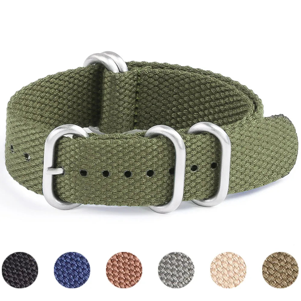 Cotton Nylon Strap for Seiko Braid Wristband 20/22mm Soft Watchband Military Sport Bracelet for Omega Seamaster 007 for Citizen