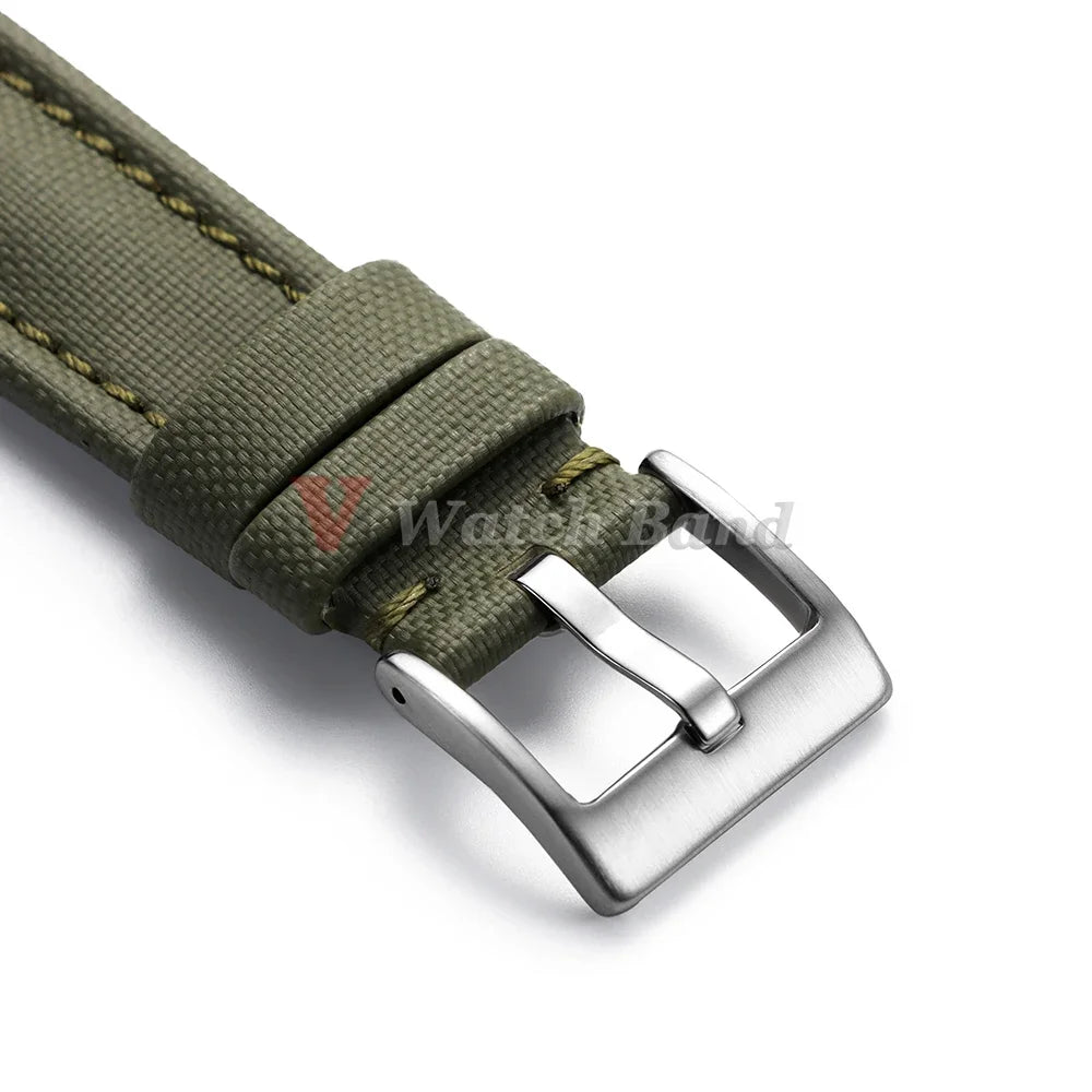 Premium Sailcloth Strap 18mm 19mm 21mm for Omega for Rolex Watch Band Durable Nylon Bracelet 20mm 22mm Quick Release Wristbelt