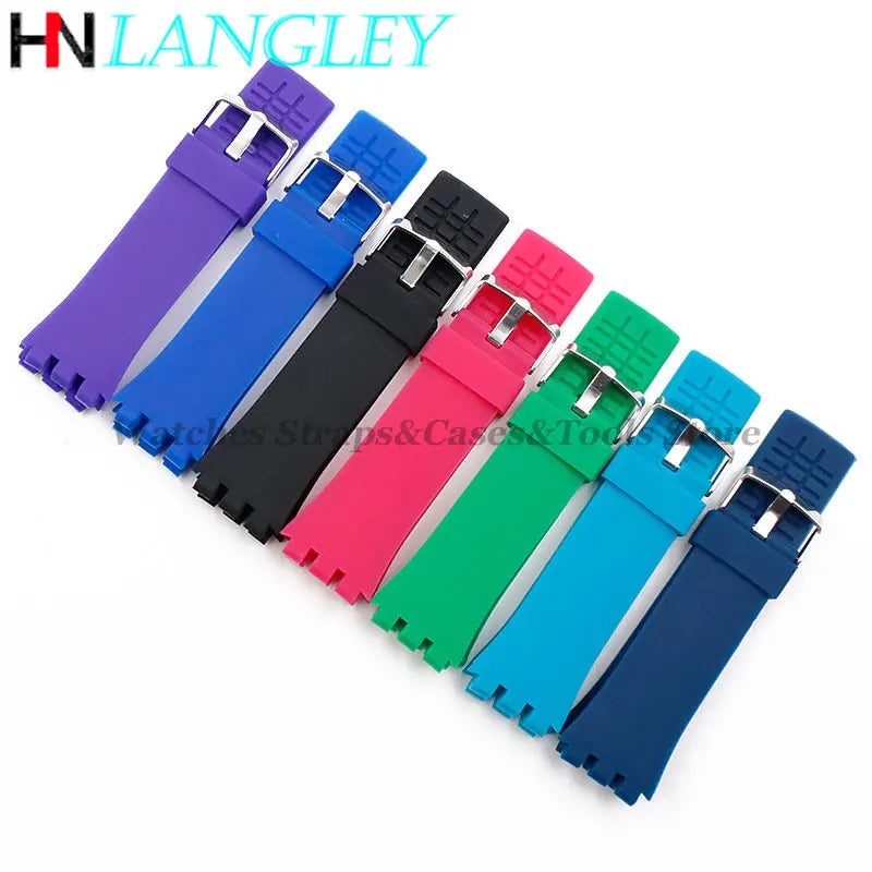 Rubber Watch Strap for SWATCH for TOUCH SURB100 SURW100 Silicone Watchbands 22mm Men Women Sports Bracelet Watch Accessories