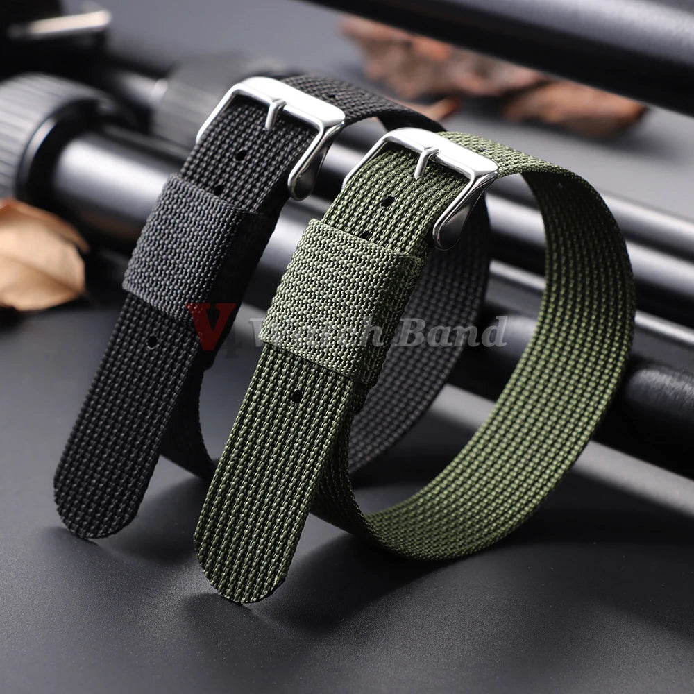 18mm 20mm 22mm New Ribbed Nylon Watchband Nylon Watch Strap for Omega Watch Band Watchband for Military Bracelets Accessories